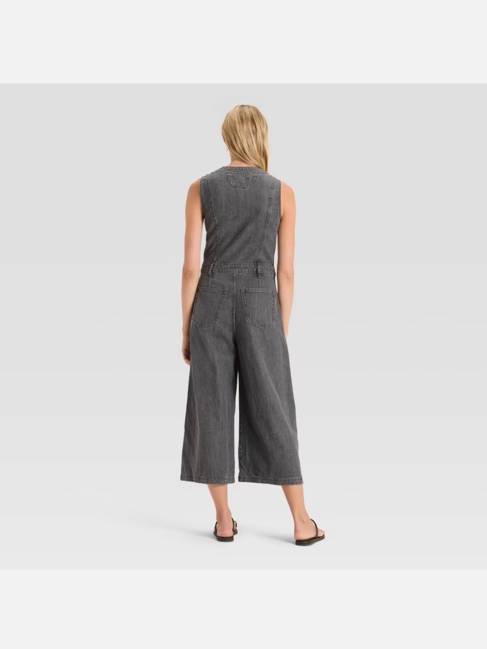 Universal Thread Washed Black Denim Jumpsuit - Picture 6 of 6